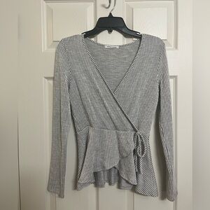 CAUTION TO THE WIND Wrap Shirt